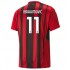 Camisola AC Milan Zlatan Ibrahimovic 11 Equipamento Primeiro 2021-2022 Manga Curta